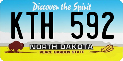 ND license plate KTH592