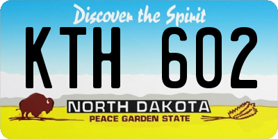 ND license plate KTH602