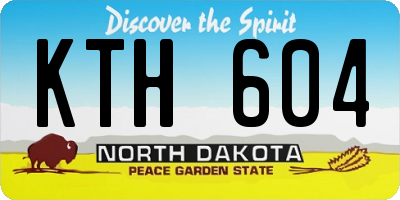 ND license plate KTH604