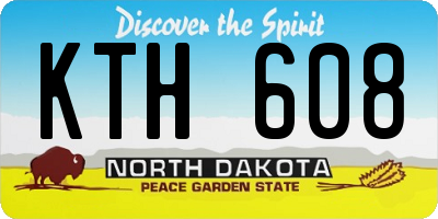 ND license plate KTH608