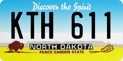 ND license plate KTH611