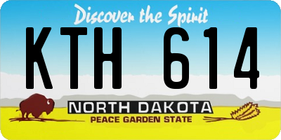 ND license plate KTH614