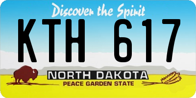 ND license plate KTH617