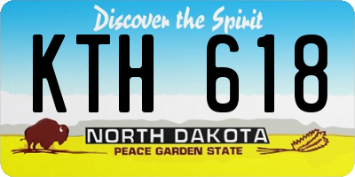 ND license plate KTH618