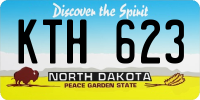 ND license plate KTH623