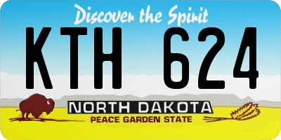 ND license plate KTH624