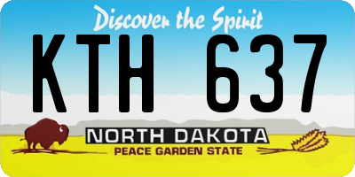 ND license plate KTH637