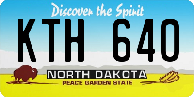 ND license plate KTH640