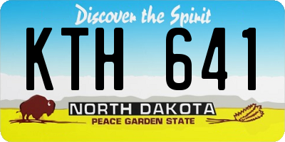ND license plate KTH641