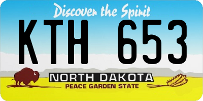 ND license plate KTH653