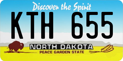 ND license plate KTH655