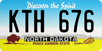 ND license plate KTH676
