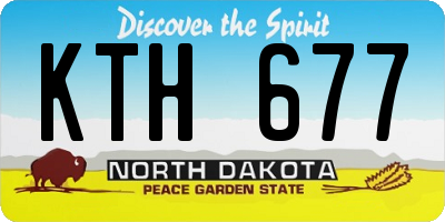 ND license plate KTH677