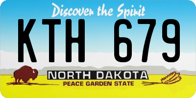 ND license plate KTH679