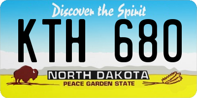 ND license plate KTH680