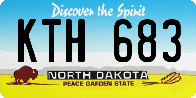 ND license plate KTH683