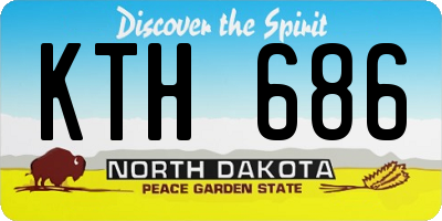 ND license plate KTH686