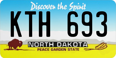 ND license plate KTH693