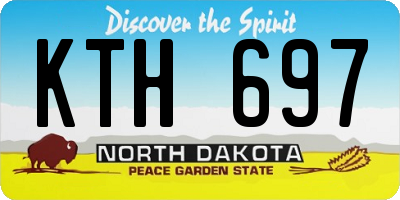ND license plate KTH697