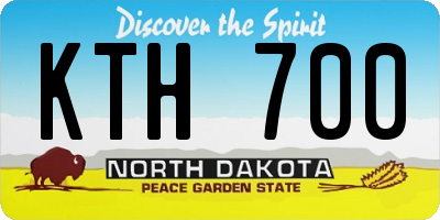 ND license plate KTH700