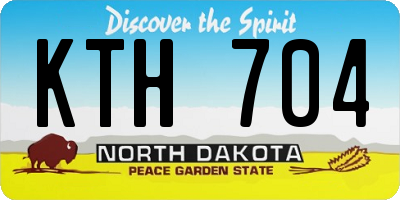ND license plate KTH704