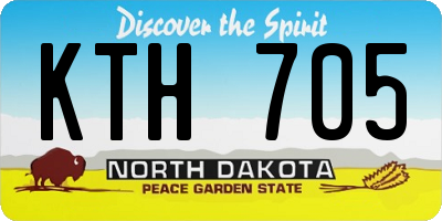 ND license plate KTH705