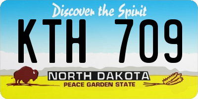 ND license plate KTH709