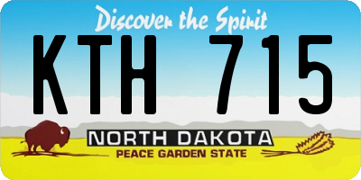ND license plate KTH715