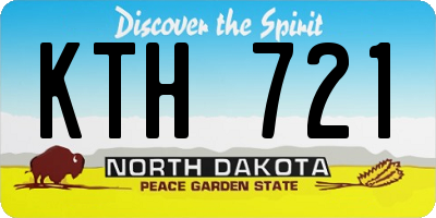 ND license plate KTH721