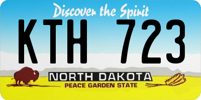 ND license plate KTH723