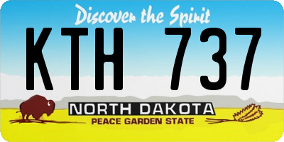 ND license plate KTH737