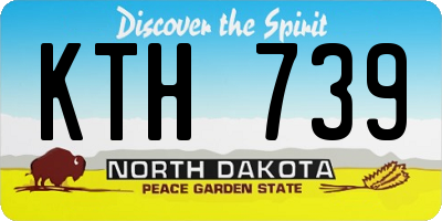 ND license plate KTH739