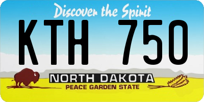 ND license plate KTH750