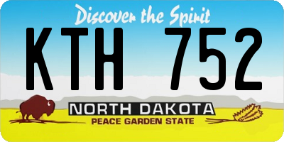ND license plate KTH752