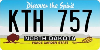 ND license plate KTH757