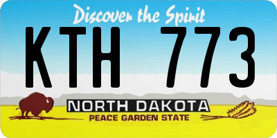 ND license plate KTH773