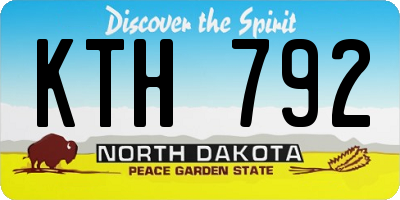 ND license plate KTH792