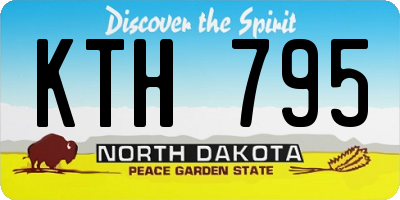 ND license plate KTH795