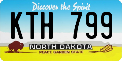 ND license plate KTH799