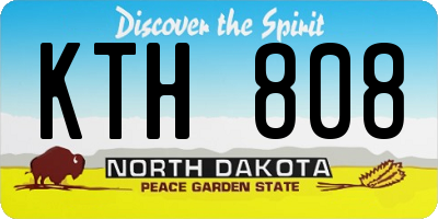ND license plate KTH808