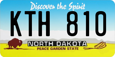 ND license plate KTH810