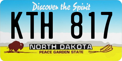 ND license plate KTH817
