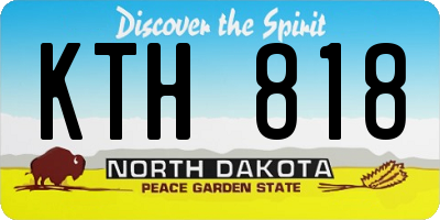 ND license plate KTH818