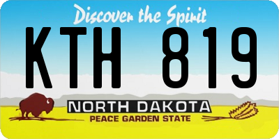 ND license plate KTH819
