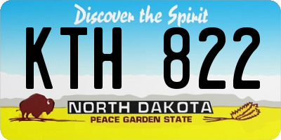 ND license plate KTH822