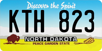 ND license plate KTH823