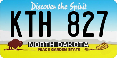 ND license plate KTH827