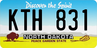 ND license plate KTH831
