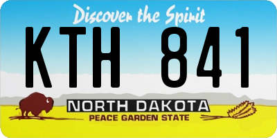 ND license plate KTH841