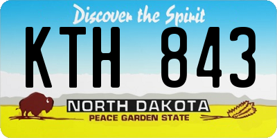 ND license plate KTH843